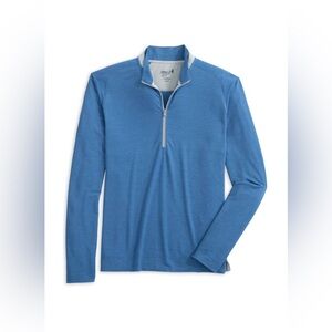 Johnnie-O Tornado Blue Brewer Performance Quarter-Zip JMKO100230 Pullover Golf